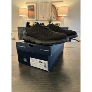 Cole Haan 4.Zerogrand Stitchlite Black Knit Oxford Men’s Size 7.5 W New!
